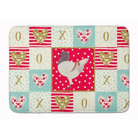 Carolines Treasures 19 x 27 in. German Modena Pigeon Love Machine Washable Memory Foam Mat CK5376RUG